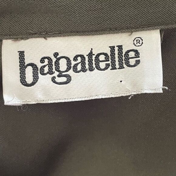 BAGATELLE Pullover w/ half button closure w/tie belt, Faux Suede, Size L - Picture 5 of 8